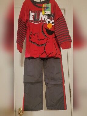 Sesame Street Elmo Red Top with Gray Pants Set